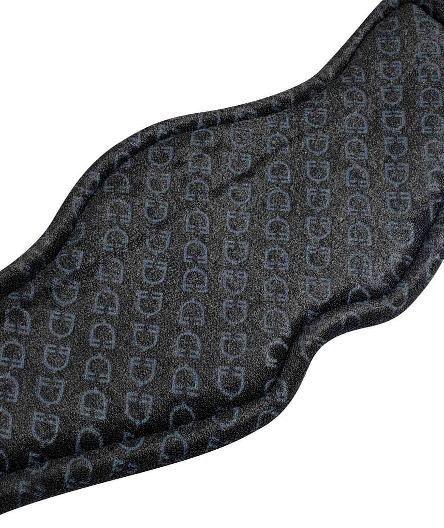 PROMOZIONE Sottopancia sagomato dressage in cuoio e fodera in neoprene antisfregamento con fibbie inox ed elastici NERO 80CM - foto 4