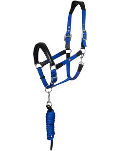 Cavezza ergonomica per cavalli modello Lani con inserti in cuoio 
