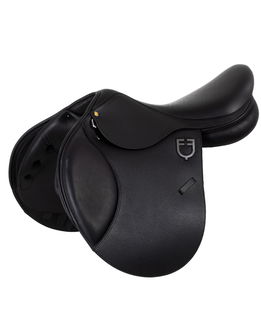 Sella da salto Evolution Pro in vitello pieno fiore con cuscinetti in latex 
