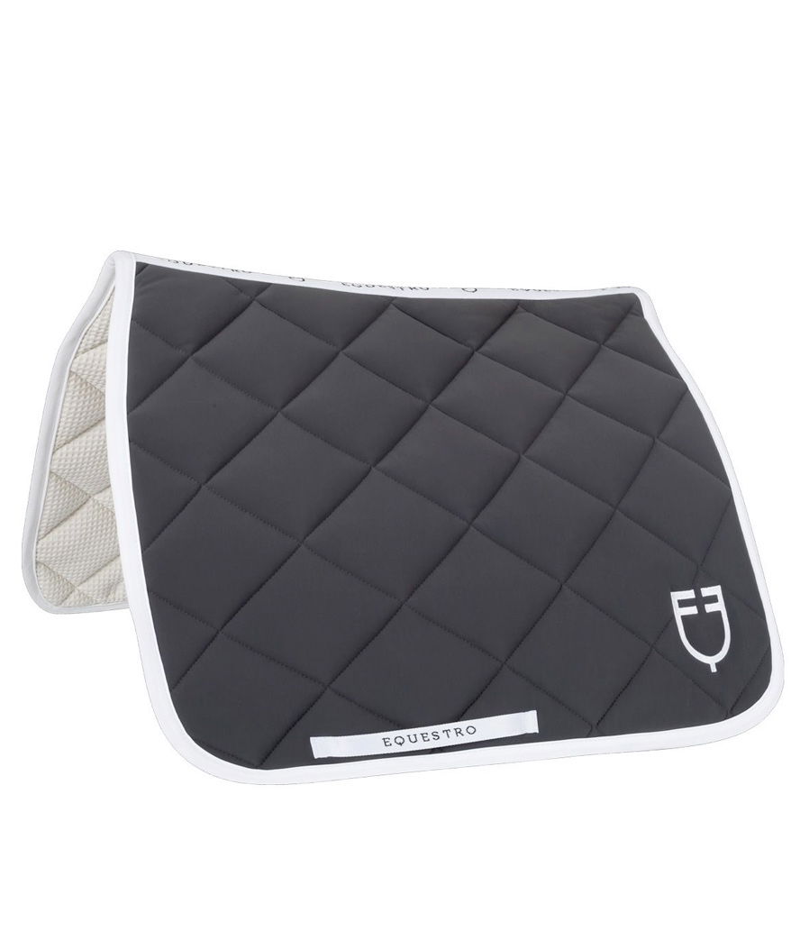 Sottosella da dressage in tessuto tecnico con logo e interno a nido d'ape modello White line edition 