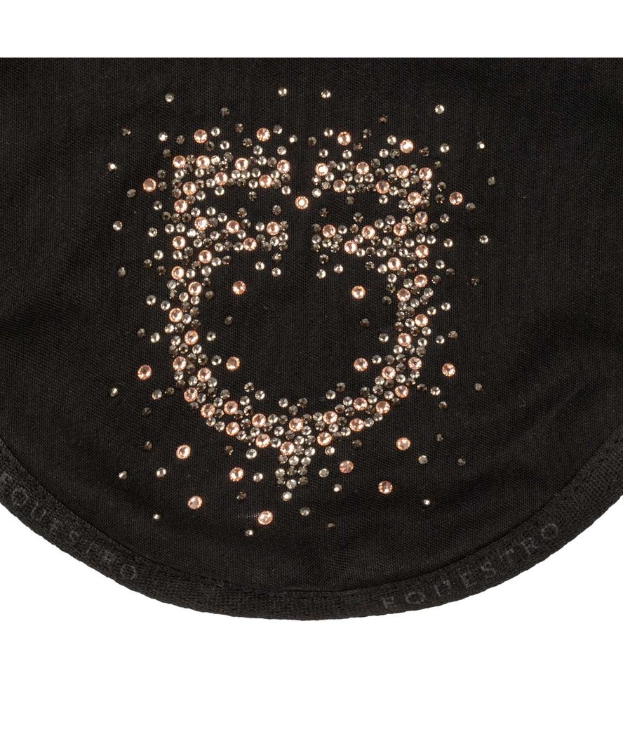 Cuffia antimosche in cotone con orecchie elasticizzate e logo glitter - foto 2