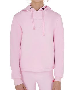 Felpa cut out da bambina con cappuccio in morbido cotone
