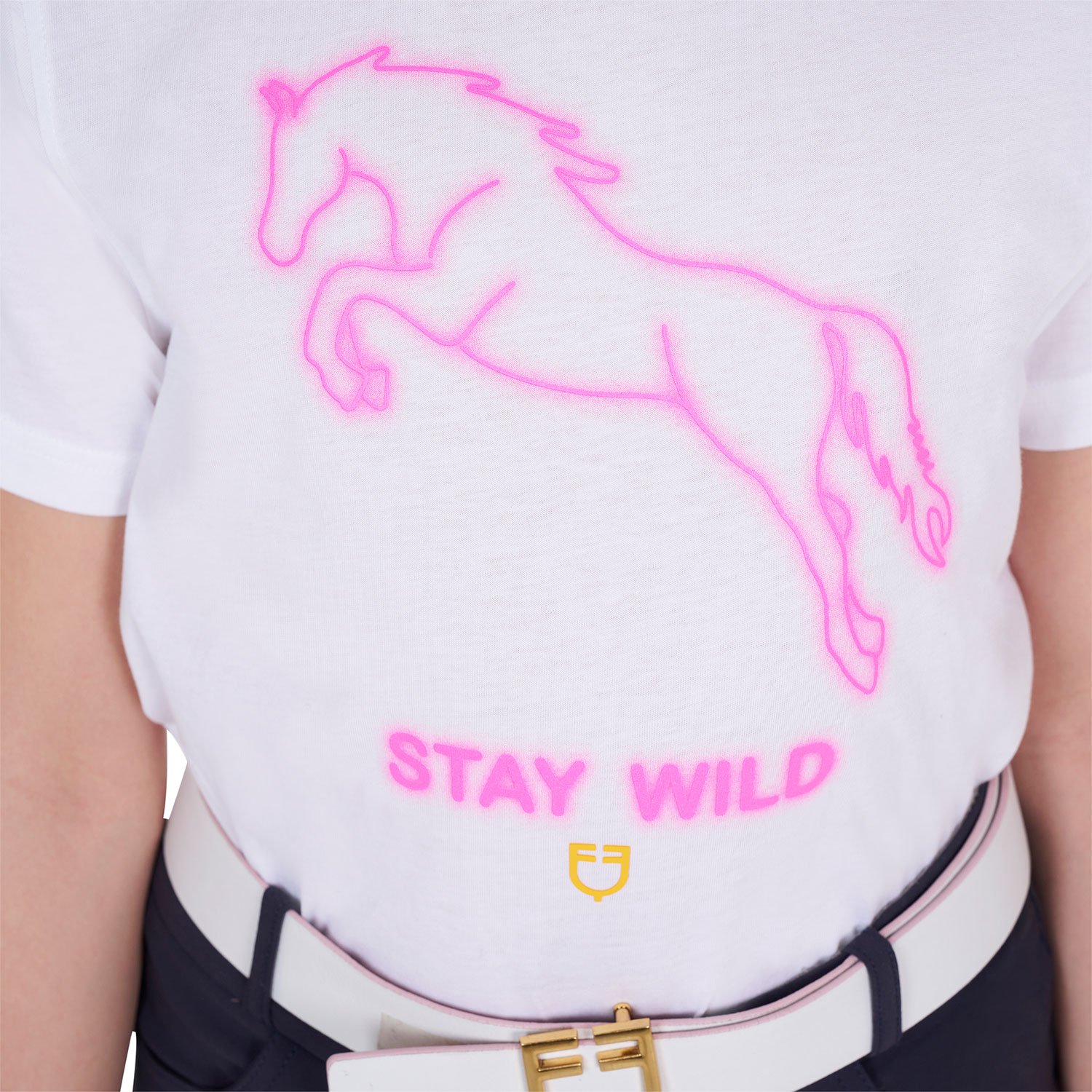 T-shirt bambina slim fit con stampa Stay Wild
 - foto 2