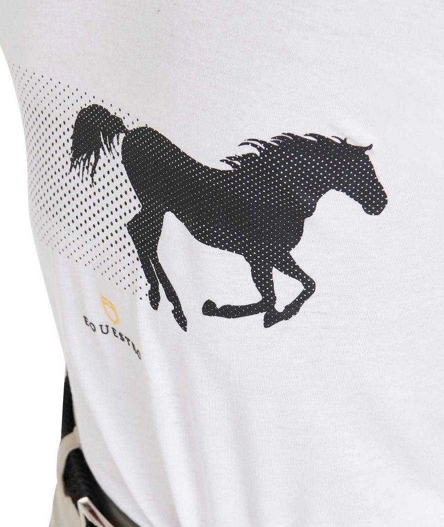 Maglietta equitazione per bambino slim fit in cotone con cavallo in corsa  - foto 6