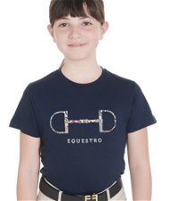 T shirt in cotone Equestro a manica corta per bambino modello Filetto