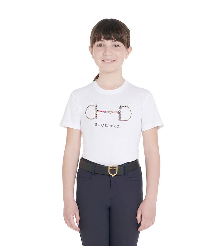 PROMOZIONE T shirt in cotone Equestro a manica corta per bambino modello Filetto BLU NAVY 10 ANNI - foto 7