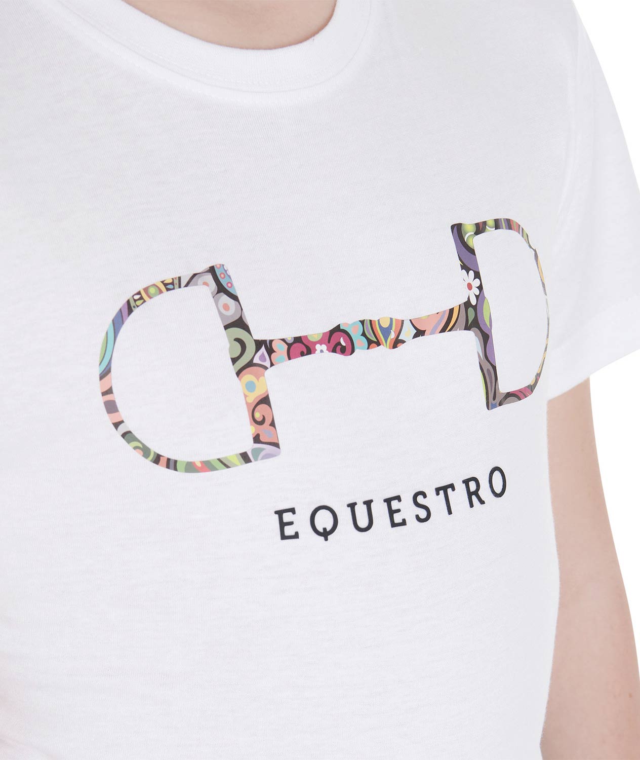 T shirt da equitazione per bambino in cotone a manica corta con decorazione filetto - foto 9