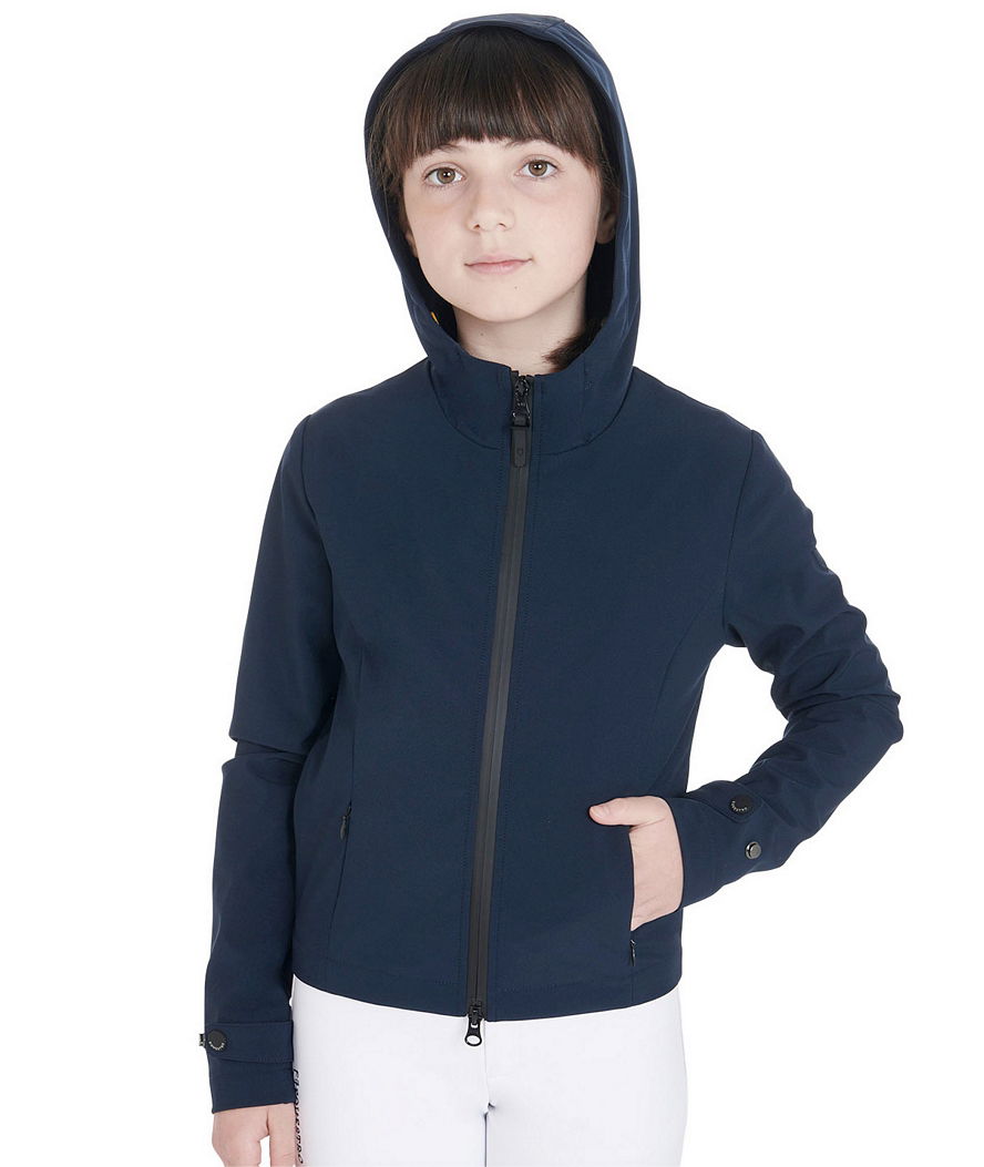 Giacca per bambino in softshell slim fit in tessuto tecnico con cappuccio e zip - foto 11