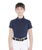 Polo per bambino a manica corta slim fit in tessuto tecnico con bordo a contrasto e zip  - foto 29