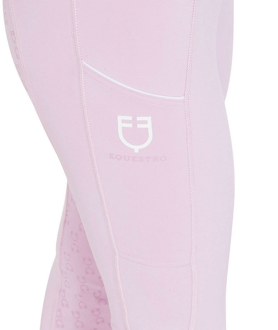 Leggings estivi equitazione per bambina traspiranti ed elasticizzati Full Grip - foto 10