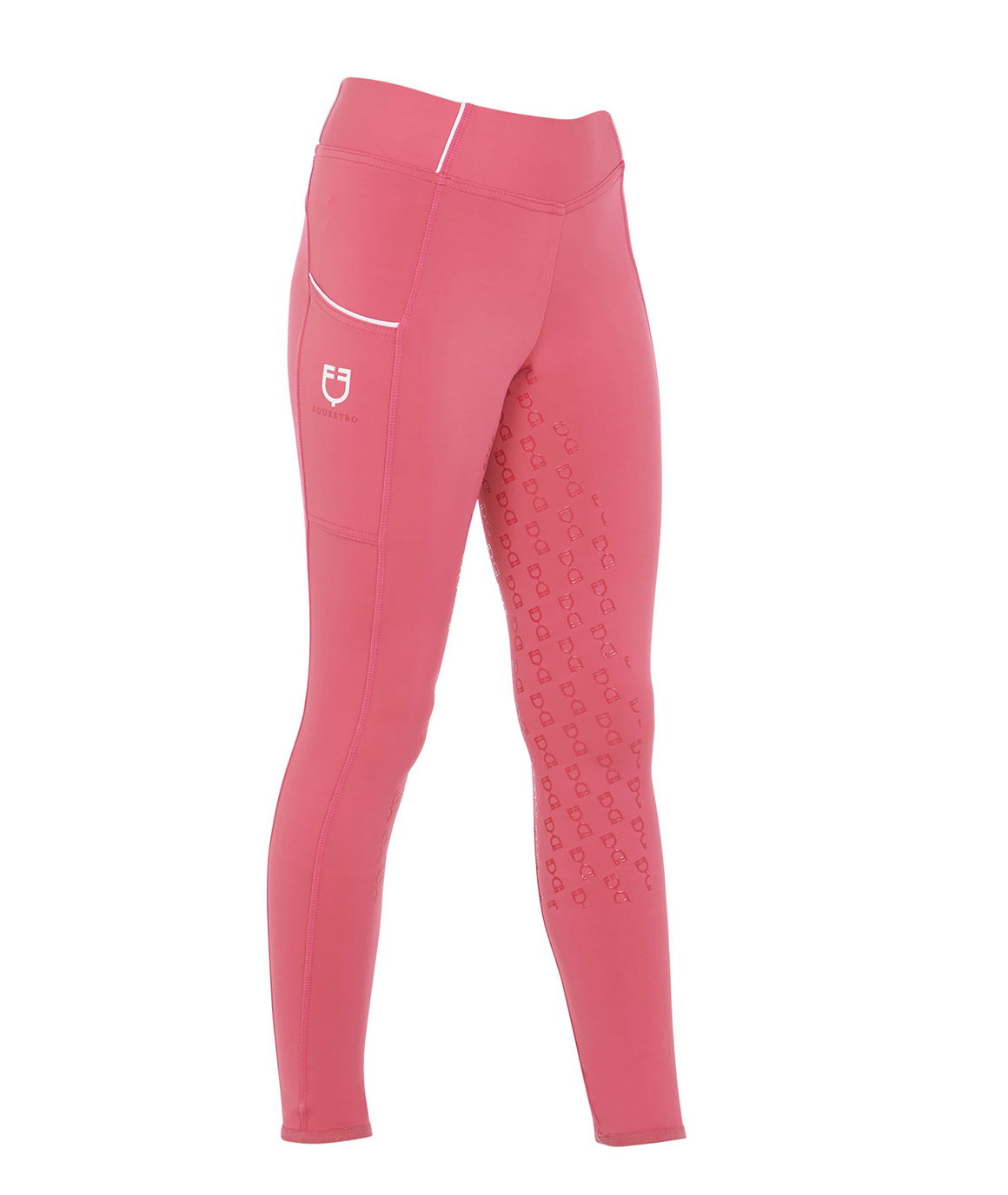 Leggings estivi equitazione per bambina traspiranti ed elasticizzati Full Grip - foto 4