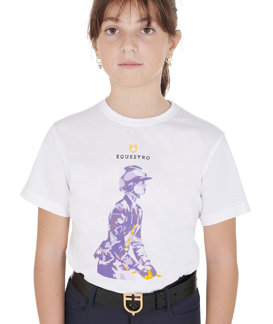 Maglietta a manica corta slim fit con stampa cavaliere per bambini - foto 3
