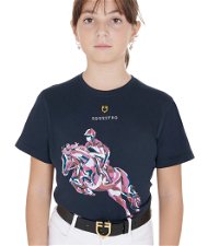 Maglietta a manica corta slim fit con stampa salto per bambini