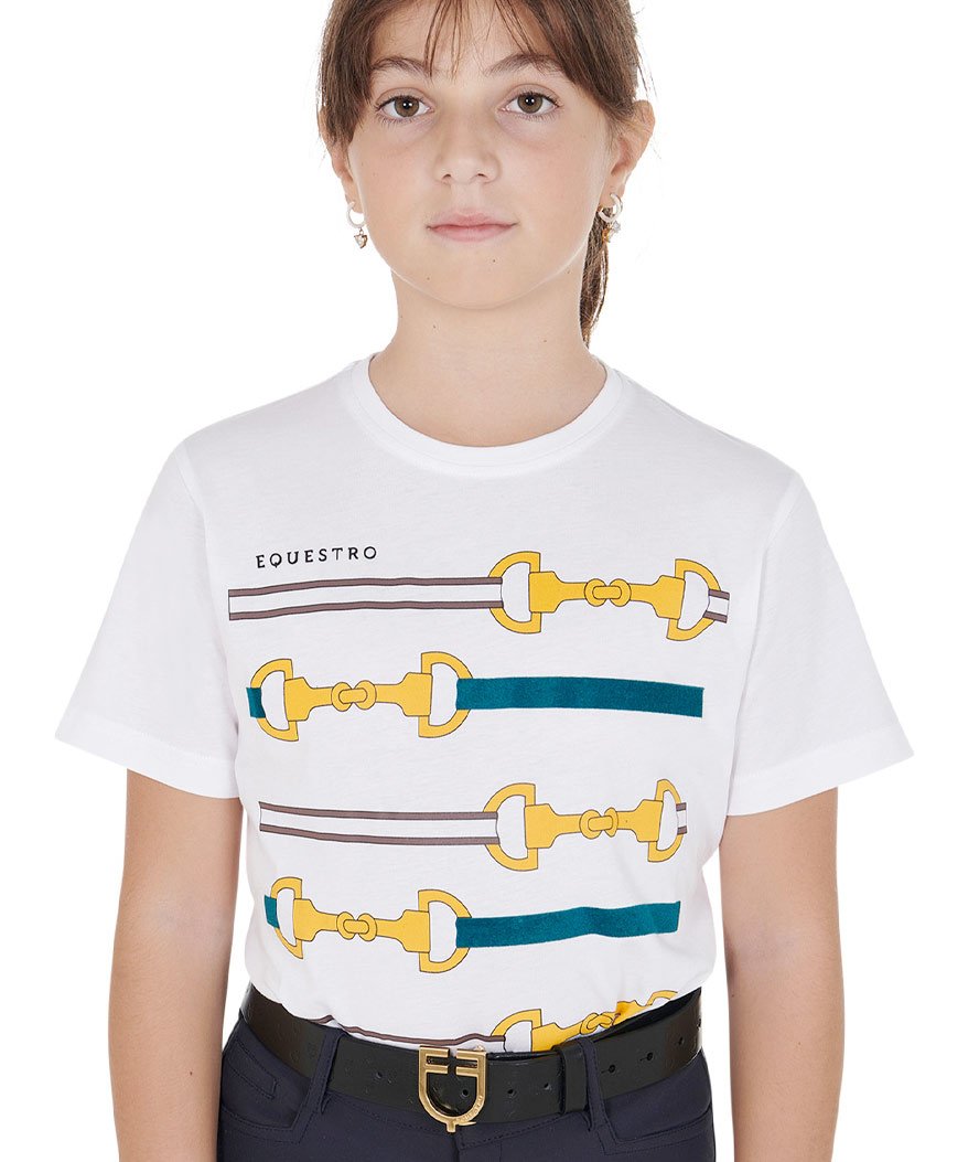 Maglietta a manica corta slim fit con stampa filetto per bambini - foto 3