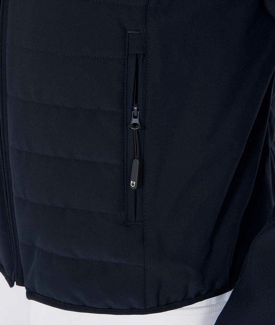 Giacchetto in tessuto tecnico da uomo modello Hamar  traspirabile e antivento con tasche e zip - foto 3