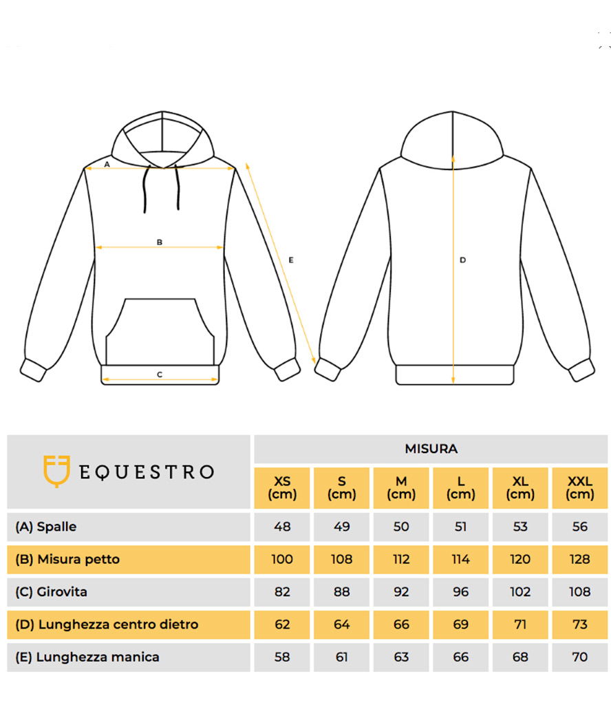 Felpa uomo Equestro multilogo in cotone con zip e cappuccio - foto 15