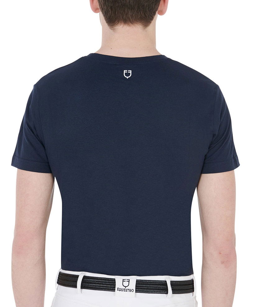 T-shirt da equitazione per uomo a maniche corte con logo Equestro - foto 1