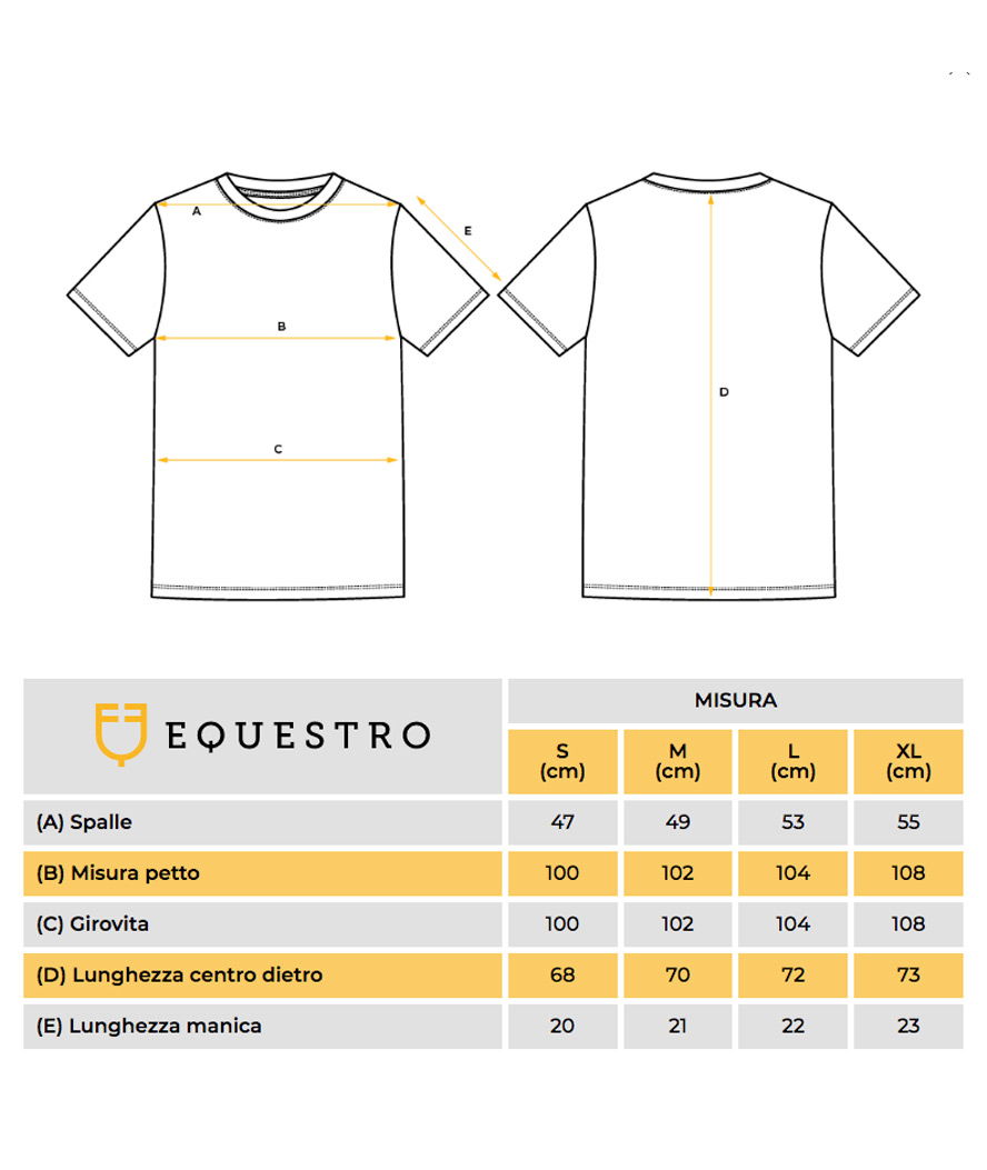 T-shirt da equitazione per uomo a maniche corte con logo Equestro - foto 20