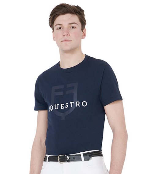 T-shirt da equitazione per uomo a maniche corte con logo Equestro - foto 4