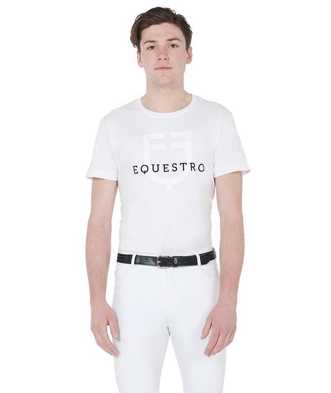 T-shirt da equitazione per uomo a maniche corte con logo Equestro - foto 9