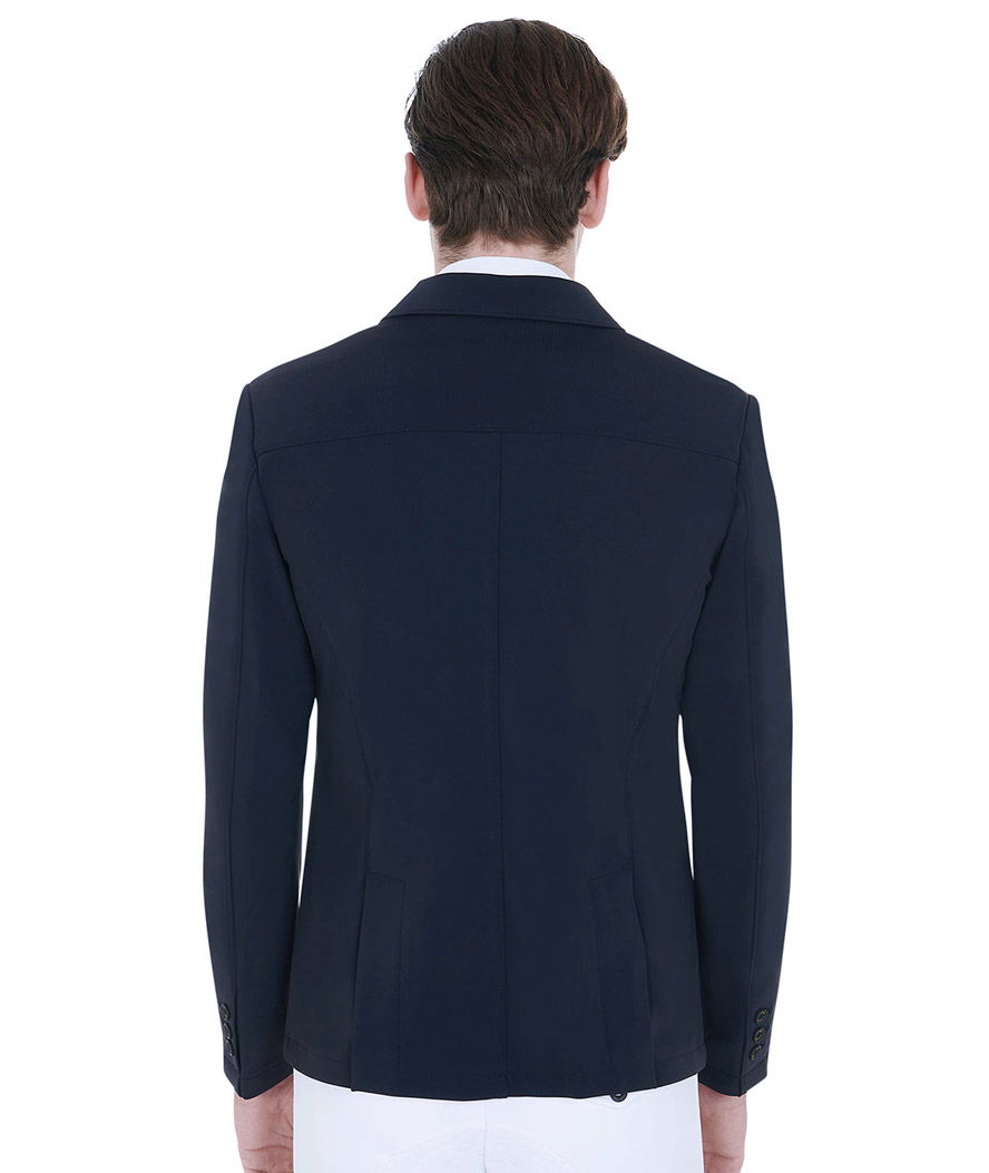 Giacca uomo da concorso modello Exclusive anatomica in tessuto traspirante con logo ricamato - foto 1