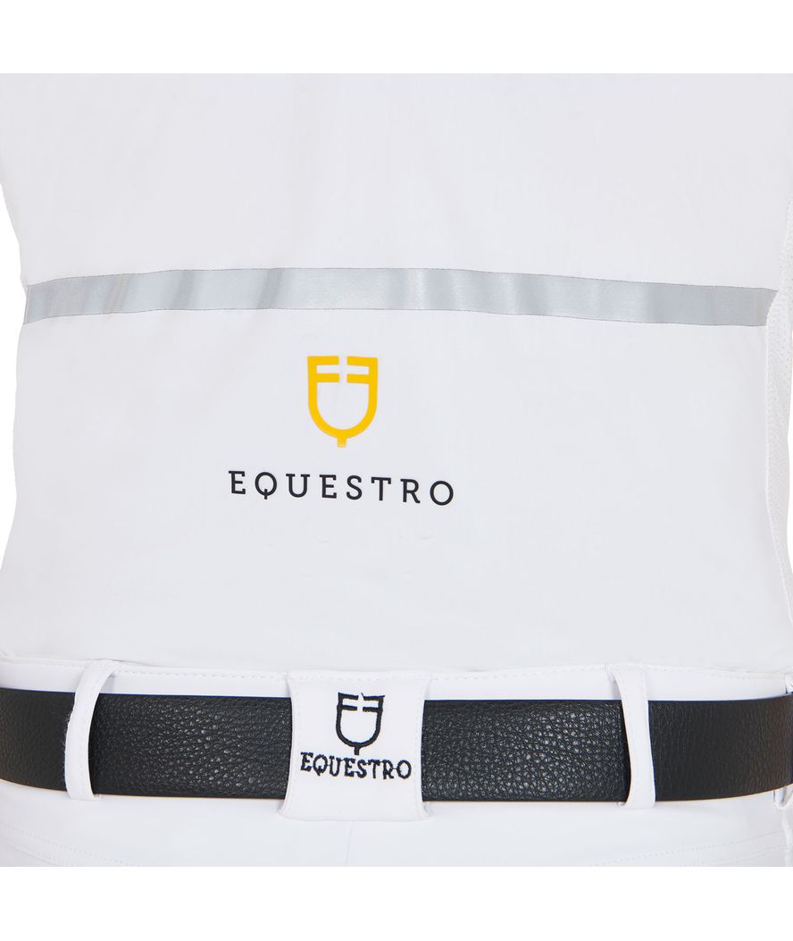 Polo equitazione da uomo maniche corte slim fit in tessuto tecnico traspirante ed elasticizzato - foto 4