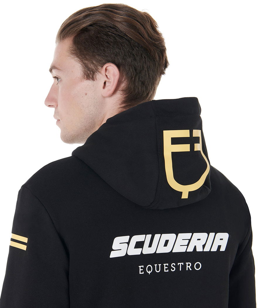 Felpa uomo da equitazione in cotone felpato con cappuccio e zip Scuderia Equestro - foto 1