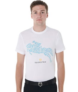 T-shirt uomo slim fit in morbido cotone con stampa jump
