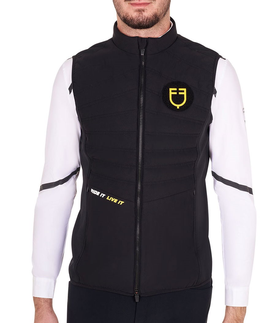 Smanicato da uomo slim fit linea scuderia equestro in tessuto tecnico