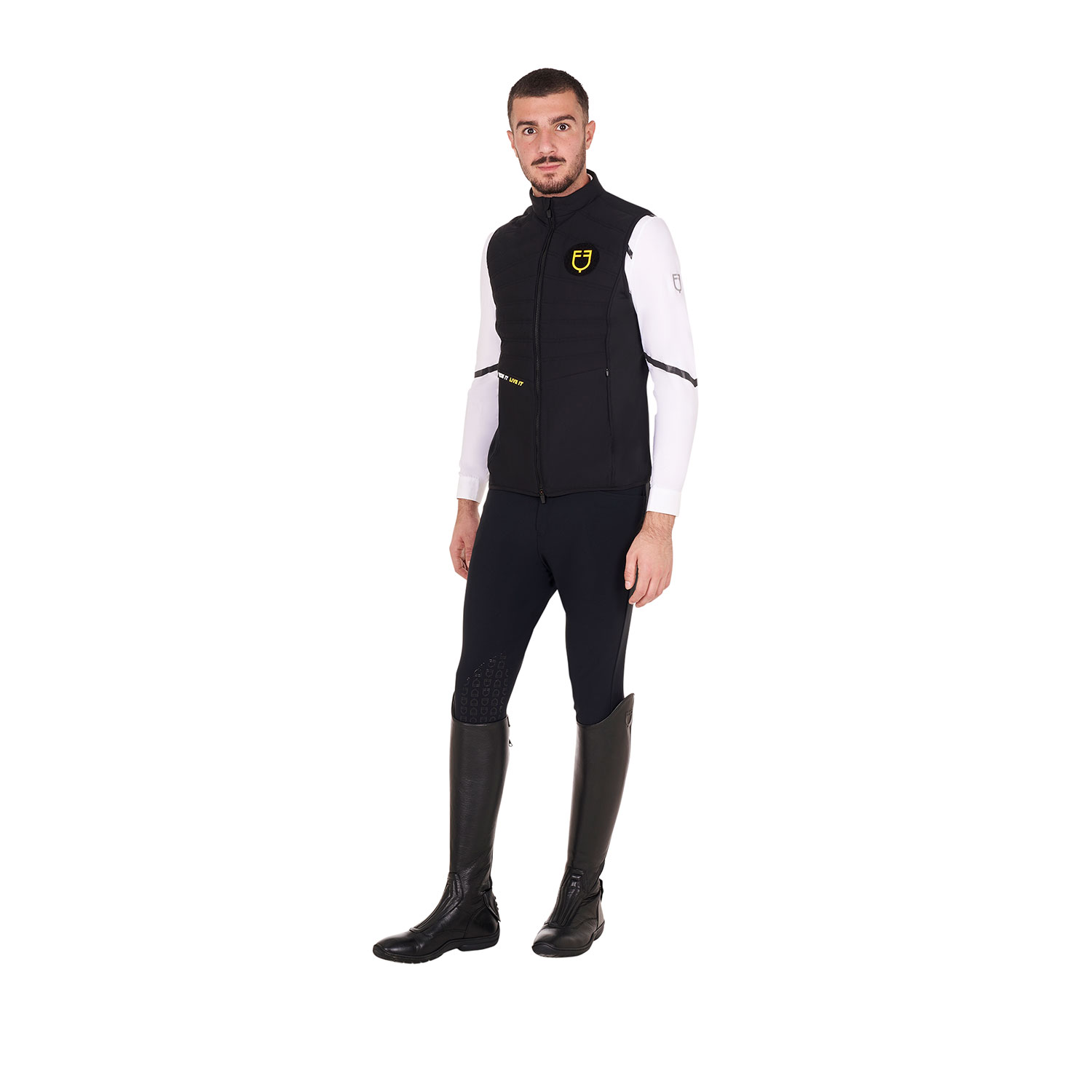 Smanicato da uomo slim fit linea scuderia equestro in tessuto tecnico - foto 5
