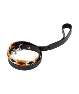 Guinzaglio per cane modello Polo N con motivo geometrico bianco e giallo