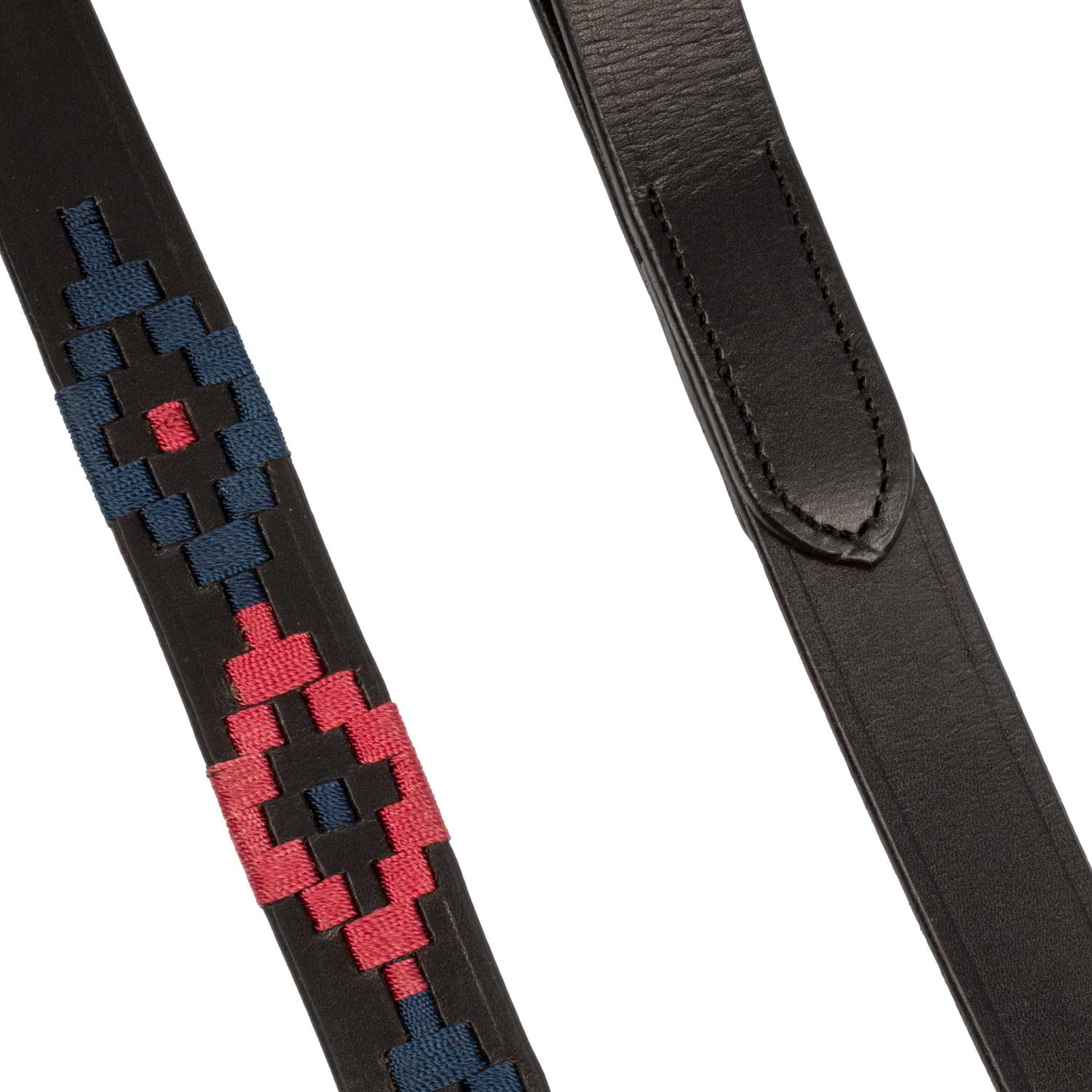 Guinzaglio per cane modello Polo S con motivo geometrico blu e rosso - foto 2