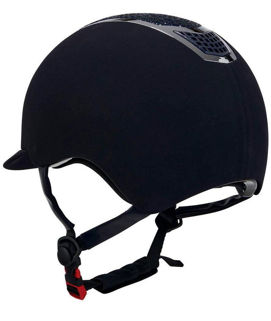 Casco da equitazione modello Eclipse stone velvet con calotta in velluto decorato con pietre - foto 1