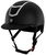 PROMOZIONE Casco da equitazione modello Eclipse stone velvet con calotta in velluto decorato con pietre NERO /SILVER M 56/58 CM