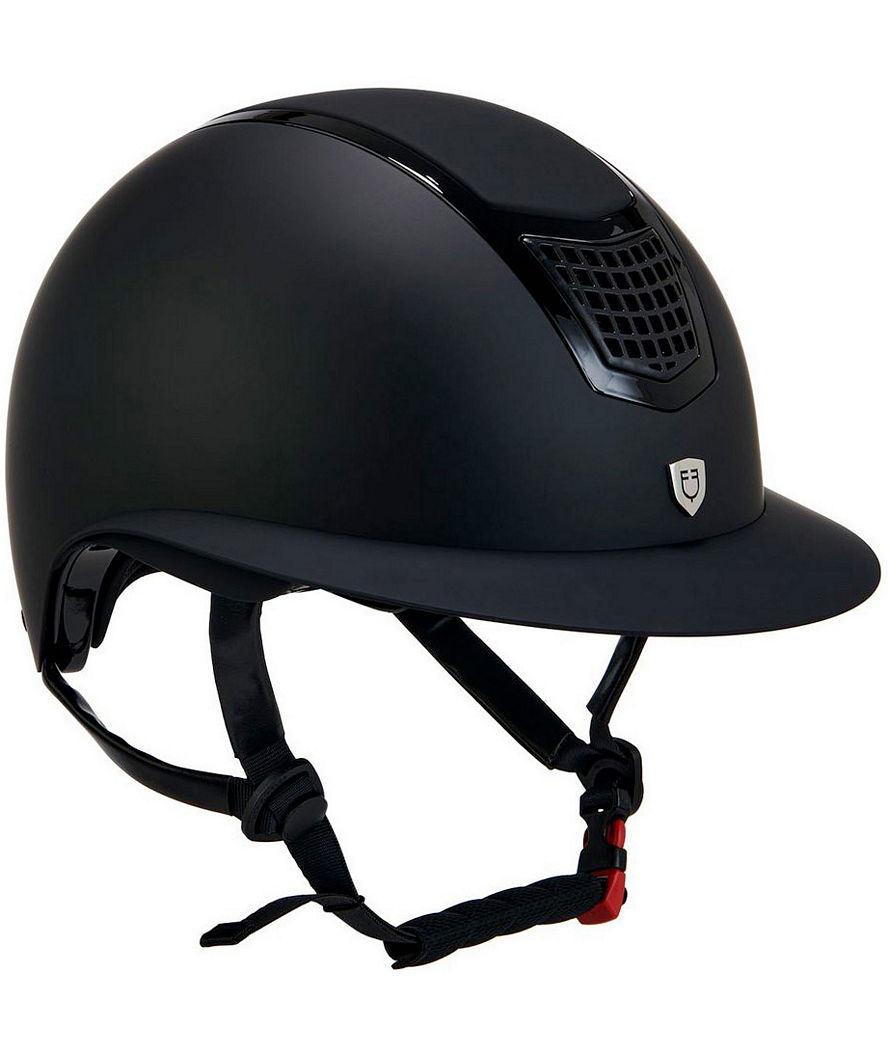 Casco da equitazione modello Eclipse plain mat con visiera larga e sistema di regolazione autoadattiva