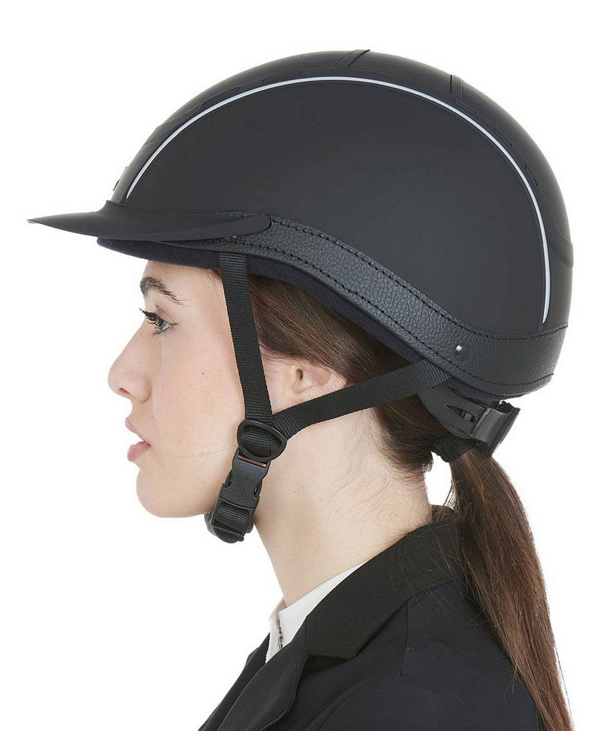 Casco Equestro modello Phantom opaco con inserti in pelle e sistema autoadattivo - foto 11