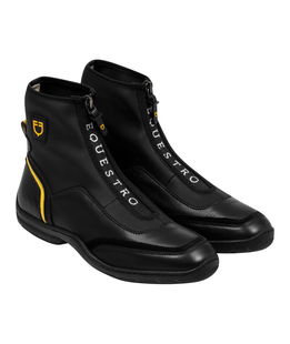 Stivaletto Pluton con fascia elastica centrale e suola sportiva in gomma e zip laterale
