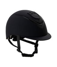 Casco embossed Meteor con frame lucido e regolabile con rotella posteriore