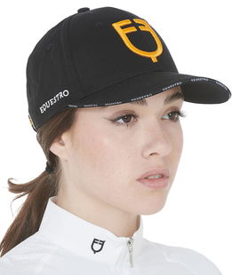PROMOZIONE Cappellino basball unisex con chiusura regolabile da una morbida fascia NERO/GIALLO