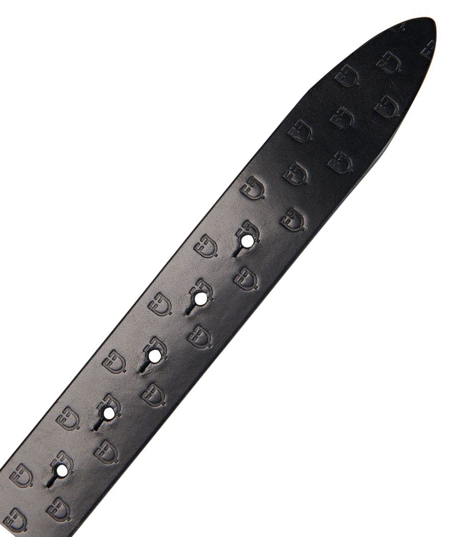 Cintura in cuoio logato con fibbia a logo in acciaio inox - foto 2