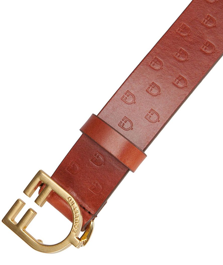Cintura in cuoio logato con fibbia a logo in acciaio inox - foto 4