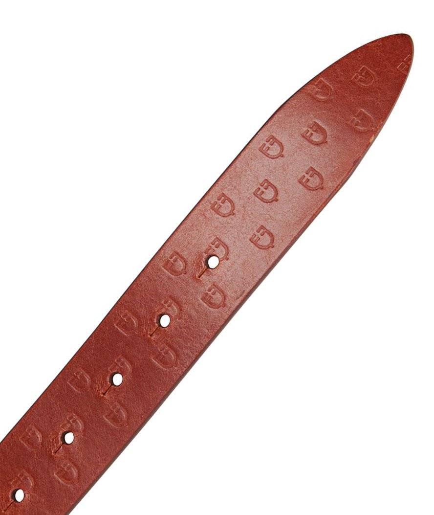 Cintura in cuoio logato con fibbia a logo in acciaio inox - foto 5