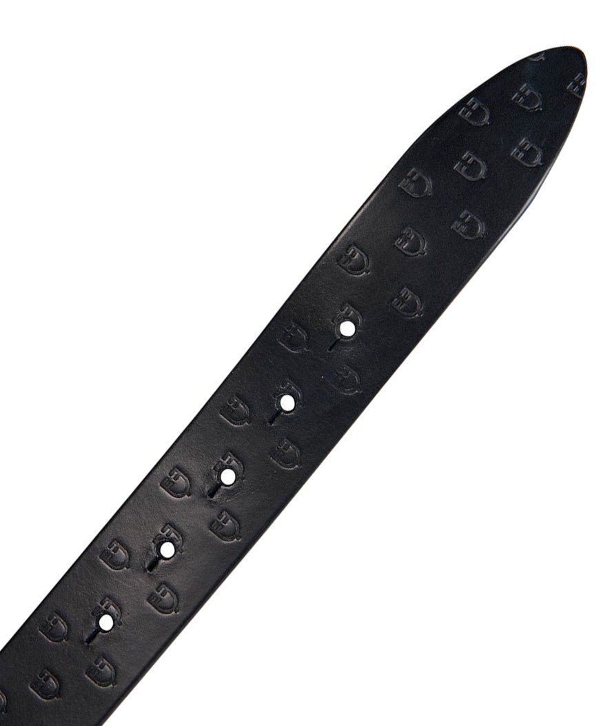 Cintura in cuoio logato con fibbia a logo in acciaio inox - foto 9