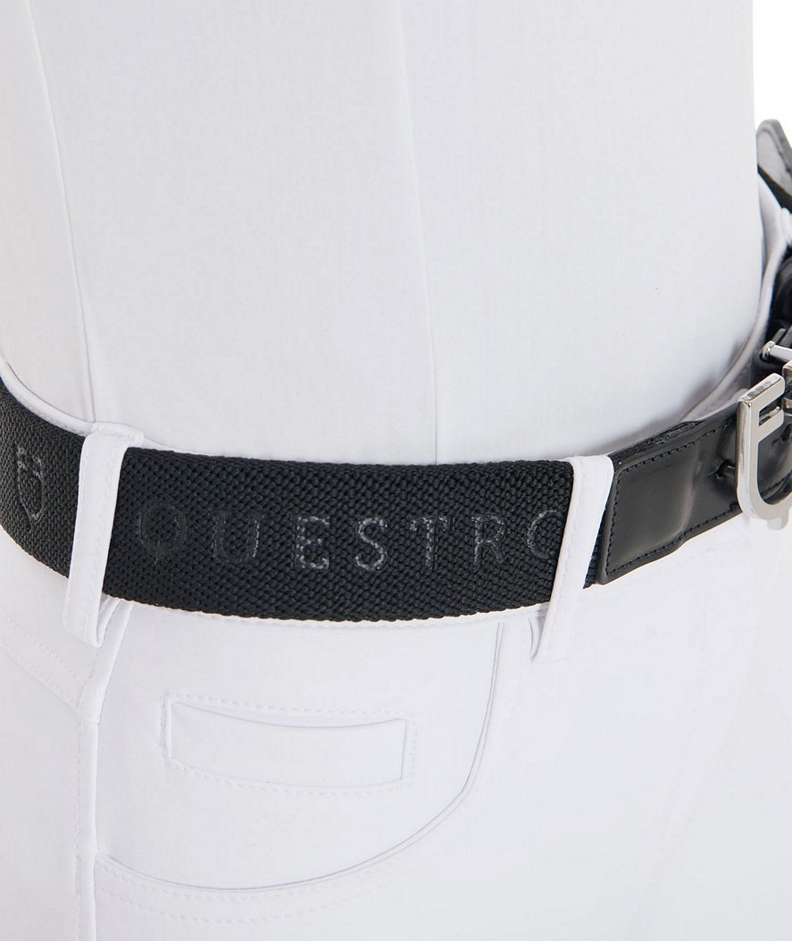 Cintura in cuoio e tessuto elasticizzato e scritto Equestro - foto 2