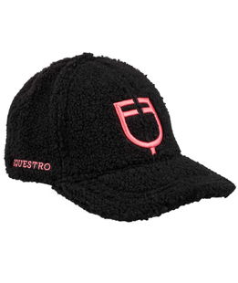 Cappellino stile baseball in cotone teddy con chiusura regolabile
