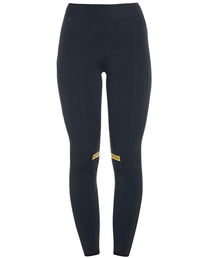 PROMOZIONE Leggings da equitazione per donna in tessuto tecnico elasticizzato modello Kao NERO/GIALLO S