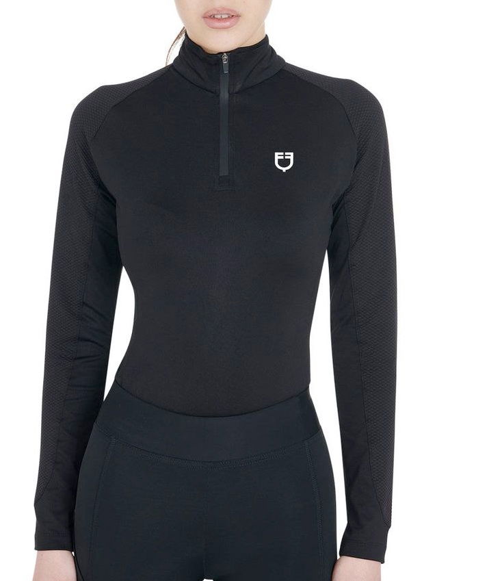 Maglia donna in tessuto tecnico ideale per le mezze stagioni modello Base layer con zip - foto 13