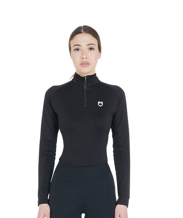 Maglia donna in tessuto tecnico ideale per le mezze stagioni modello Base layer con zip - foto 16