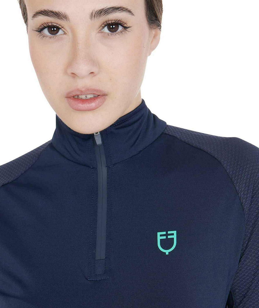 Maglia donna in tessuto tecnico ideale per le mezze stagioni modello Base layer con zip - foto 28