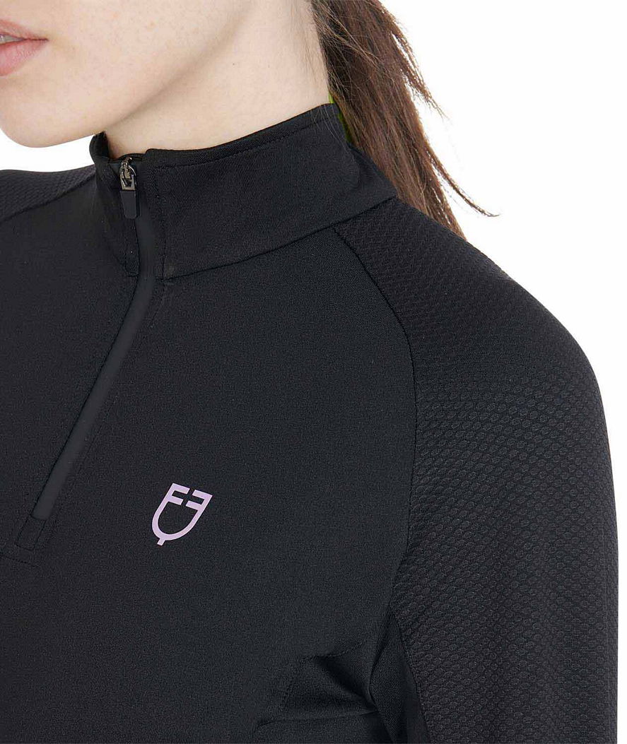 Maglia donna in tessuto tecnico ideale per le mezze stagioni modello Base layer con zip - foto 5